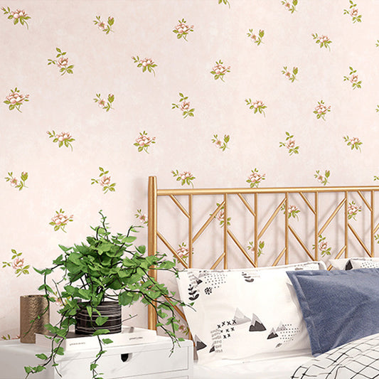 Romantic Tiny Floral Print Decorative Non-Pasted Wallpaper, 31-foot x 20.5-inch Pink Clearhalo 'Country wall decor' 'Rustic' 'Wallpaper' Wall Decor' 1788734
