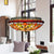 Stained Glass Bowl Chandelier Dining Room Tiffany Exquisite Hanging Light in Orange Orange Clearhalo 'Ceiling Lights' 'Chandeliers' 'Industrial' 'Middle Century Chandeliers' 'Tiffany Chandeliers' 'Tiffany close to ceiling' 'Tiffany' Lighting' 178875