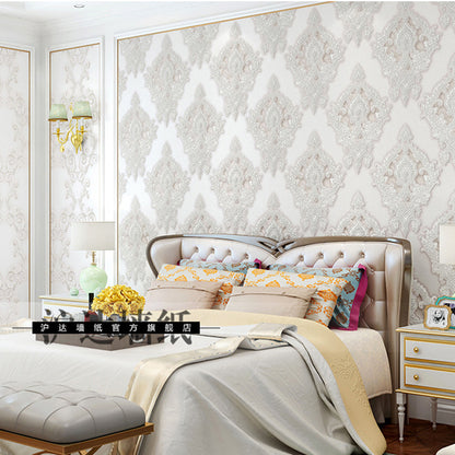 Coffee Shop and Dining Room Wallpaper with Natural Color Retro Flower, 31'L x 20.5"W, Non-Pasted Beige Clearhalo 'Vintage wall decor' 'Vintage' 'Wallpaper' Wall Decor' 1788761