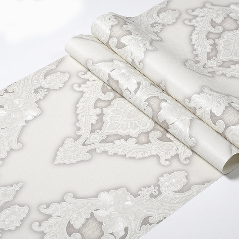 Coffee Shop and Dining Room Wallpaper with Natural Color Retro Flower, 31'L x 20.5"W, Non-Pasted Clearhalo 'Vintage wall decor' 'Vintage' 'Wallpaper' Wall Decor' 1788762