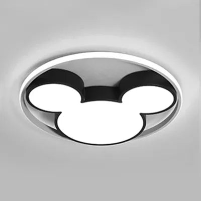 Modern Cartoon Mouse Ceiling Mount Light Acrylic Slim Ceiling Lamp for Kids Bedroom Black Clearhalo 'Ceiling Lights' 'Close To Ceiling Lights' 'Close to ceiling' 'Flush mount' Lighting' 17888