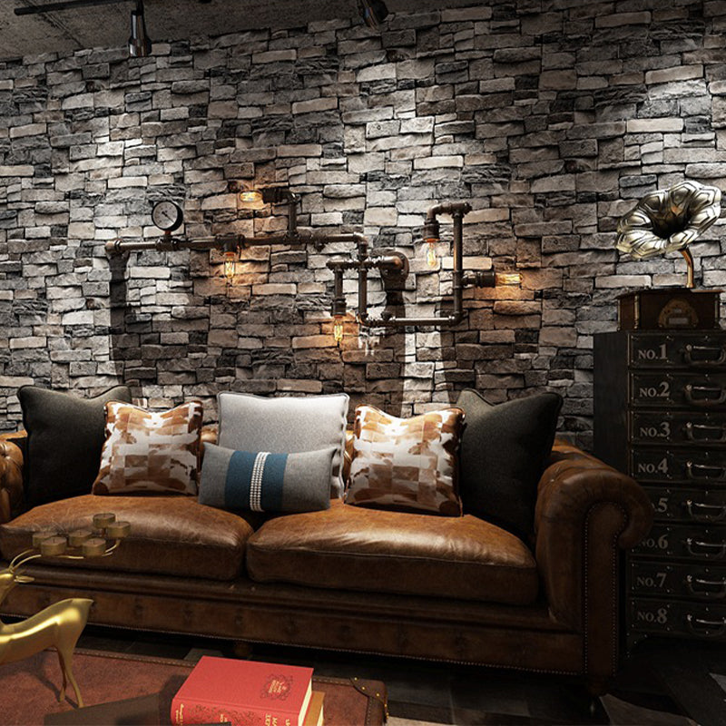 Neutral Color Stone Like 31'L x 20.5"W Non-Pasted Waterproof Wallpaper Clearhalo 'Industrial wall decor' 'Industrial' 'Wallpaper' Wall Decor' 1788834