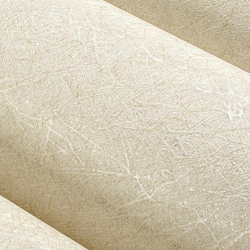 31-foot x 20.5-inch Simple and Light Linen and Natural Silk Pattern Wallpaper, Non-Pasted Light Yellow Clearhalo 'Modern wall decor' 'Modern' 'Wallpaper' Wall Decor' 1788847