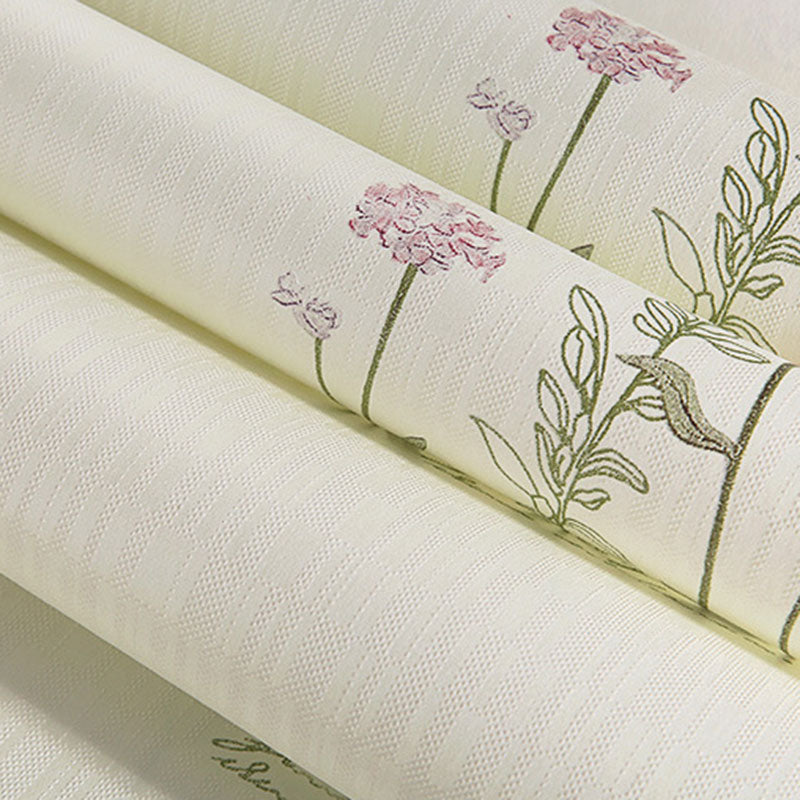 Contemporary Blossoms Wallpaper Roll for Accent Wall, 33' x 20.5" Wall Decor in Green Clearhalo 'Country wall decor' 'Rustic' 'Wallpaper' Wall Decor' 1788888