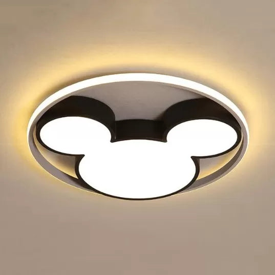 Modern Cartoon Mouse Ceiling Mount Light Acrylic Slim Ceiling Lamp for Kids Bedroom Clearhalo 'Ceiling Lights' 'Close To Ceiling Lights' 'Close to ceiling' 'Flush mount' Lighting' 17889
