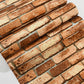 American Nostalgic Brick Decorative Non-Pasted Wallpaper, 31-foot x 20.5-inch Clearhalo 'Industrial wall decor' 'Industrial' 'Wallpaper' Wall Decor' 1788917