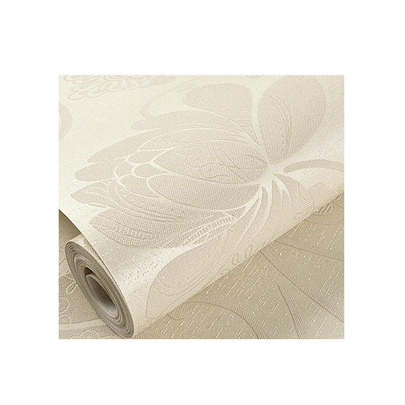20.5"W x 31'L Romantic Retro Flower Design Non-Pasted Wallpaper in Light Color Clearhalo 'Vintage wall decor' 'Vintage' 'Wallpaper' Wall Decor' 1788929
