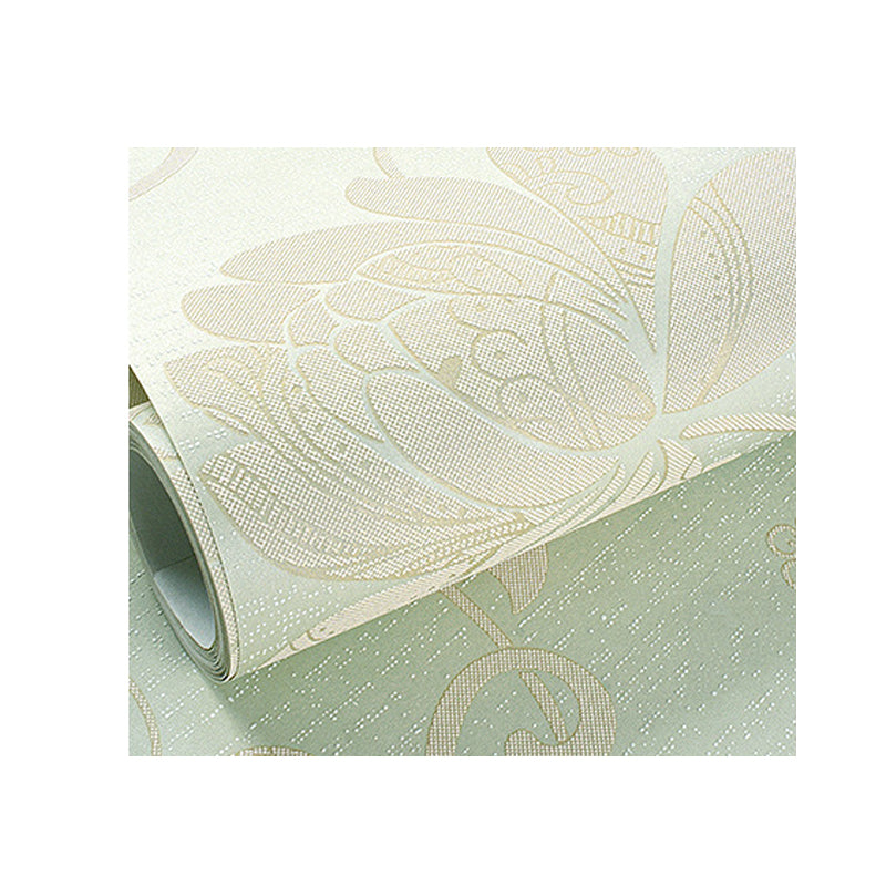 20.5"W x 31'L Romantic Retro Flower Design Non-Pasted Wallpaper in Light Color Clearhalo 'Vintage wall decor' 'Vintage' 'Wallpaper' Wall Decor' 1788934