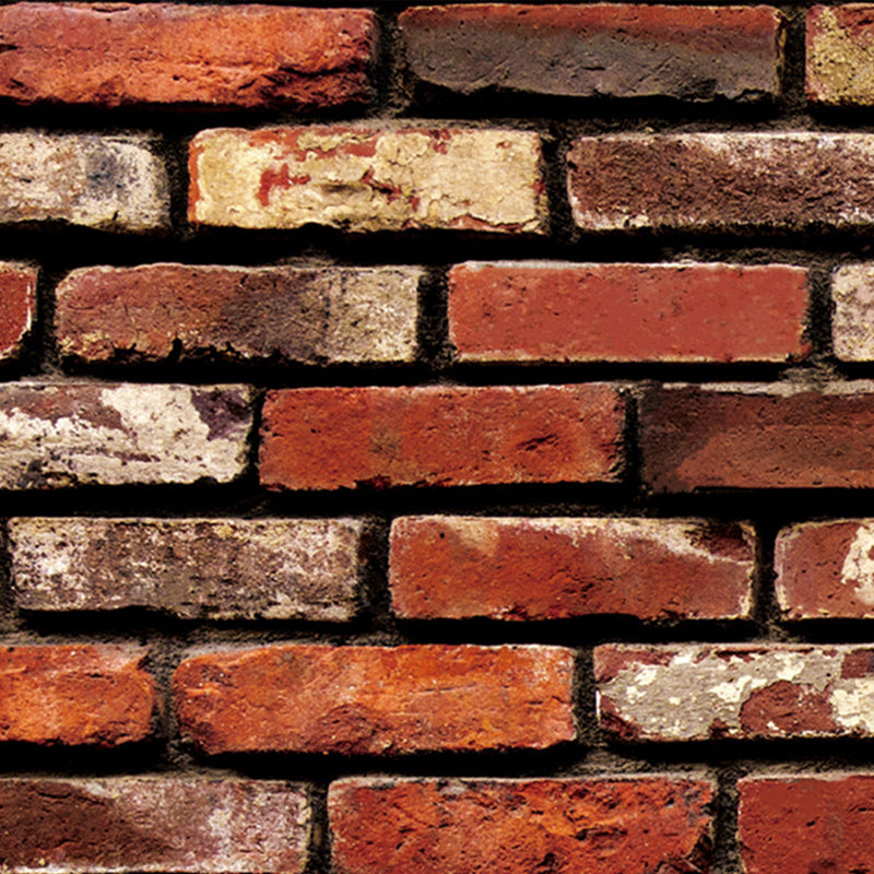 17.5" x 19.5' Nostalgic Industrial Brick Wallpaper, Peel and Stick Clearhalo 'Industrial wall decor' 'Industrial' 'Wallpaper' Wall Decor' 1788944