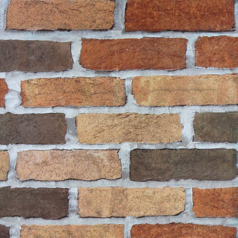 17.5" x 19.5' Nostalgic Industrial Brick Wallpaper, Peel and Stick Clearhalo 'Industrial wall decor' 'Industrial' 'Wallpaper' Wall Decor' 1788947