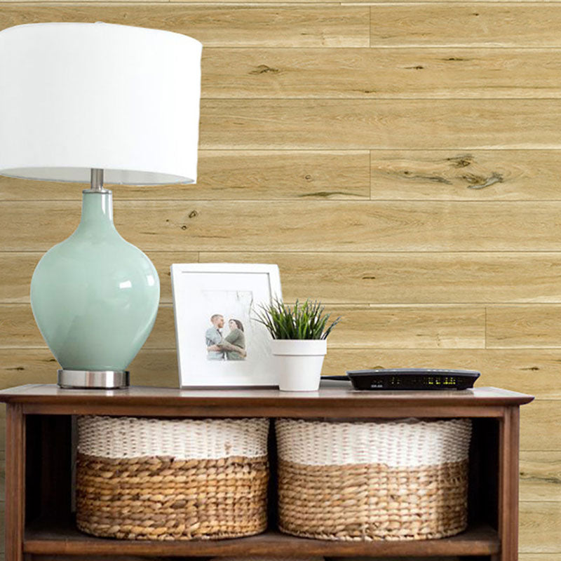 Faux Wood Wallpaper Roll Vinyl Removable Wall Covering for Accent Wall, 48.4 sq ft. Clearhalo 'Country wall decor' 'Rustic' 'Wallpaper' Wall Decor' 1788949