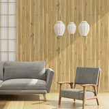 Faux Wood Wallpaper Roll Vinyl Removable Wall Covering for Accent Wall, 48.4 sq ft. Clearhalo 'Country wall decor' 'Rustic' 'Wallpaper' Wall Decor' 1788950