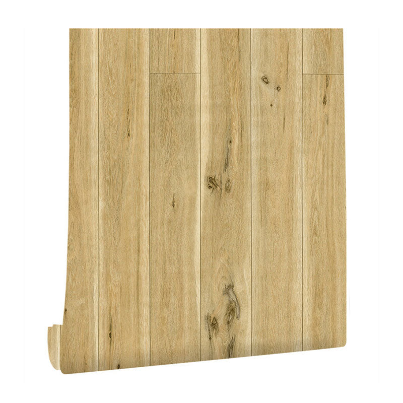 Faux Wood Wallpaper Roll Vinyl Removable Wall Covering for Accent Wall, 48.4 sq ft. Clearhalo 'Country wall decor' 'Rustic' 'Wallpaper' Wall Decor' 1788951