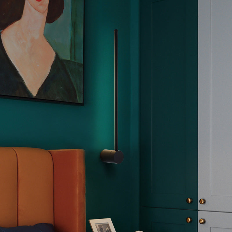 Needle Sword Iron Wall Light Fixture Simplicity Black 23.5/31.5 Inches High LED Sconce Ideas for Lounge Clearhalo 'Cast Iron' 'Glass' 'Industrial' 'Modern wall lights' 'Modern' 'Tiffany' 'Traditional wall lights' 'Wall Lamps & Sconces' 'Wall Lights' Lighting' 1788953