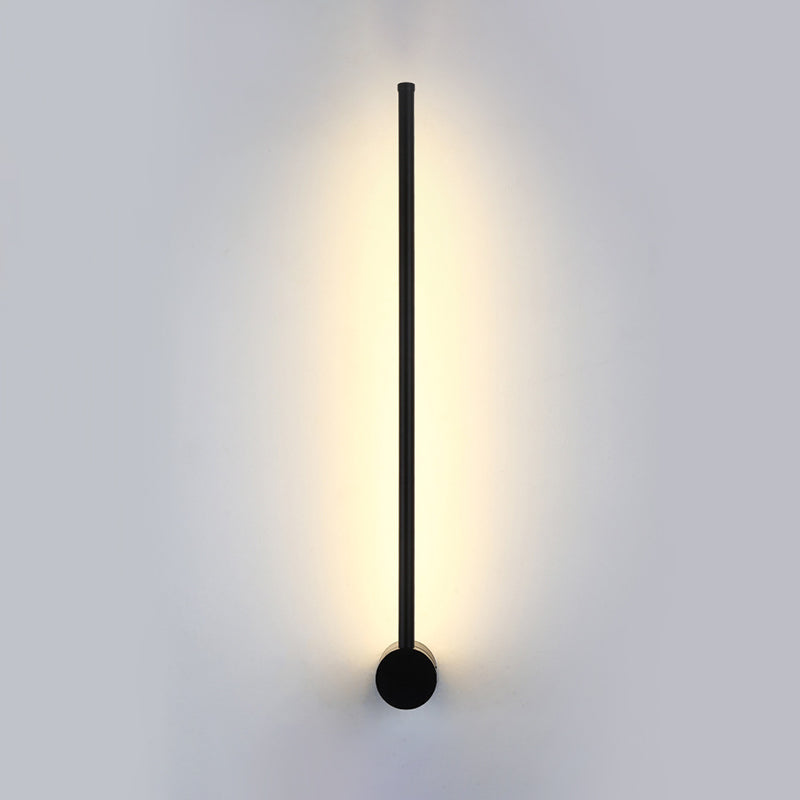 Needle Sword Iron Wall Light Fixture Simplicity Black 23.5/31.5 Inches High LED Sconce Ideas for Lounge Clearhalo 'Cast Iron' 'Glass' 'Industrial' 'Modern wall lights' 'Modern' 'Tiffany' 'Traditional wall lights' 'Wall Lamps & Sconces' 'Wall Lights' Lighting' 1788956