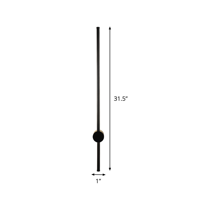 Needle Sword Iron Wall Light Fixture Simplicity Black 23.5/31.5 Inches High LED Sconce Ideas for Lounge Clearhalo 'Cast Iron' 'Glass' 'Industrial' 'Modern wall lights' 'Modern' 'Tiffany' 'Traditional wall lights' 'Wall Lamps & Sconces' 'Wall Lights' Lighting' 1788962