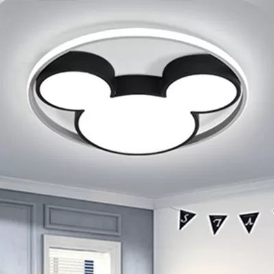Modern Cartoon Mouse Ceiling Mount Light Acrylic Slim Ceiling Lamp for Kids Bedroom Clearhalo 'Ceiling Lights' 'Close To Ceiling Lights' 'Close to ceiling' 'Flush mount' Lighting' 17890