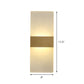 Rectangular Flush Wall Sconce Minimalist Acrylic Bedside Wall Lamp with Gold Band, Warm/White Light Clearhalo 'Modern wall lights' 'Modern' 'Wall Lamps & Sconces' 'Wall Lights' Lighting' 1789031