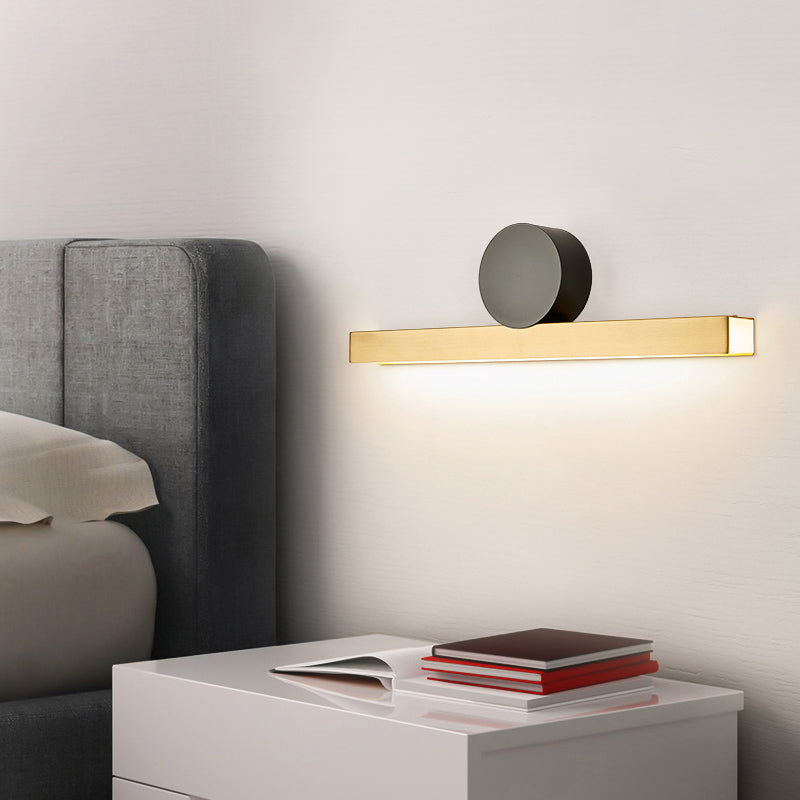 Minimal LED Sconce Light Fixture Acrylic Brass Vertical/Horizontal Square Tube Wall Lighting Ideas Clearhalo 'Cast Iron' 'Glass' 'Industrial' 'Modern wall lights' 'Modern' 'Tiffany' 'Traditional wall lights' 'Wall Lamps & Sconces' 'Wall Lights' Lighting' 1789041