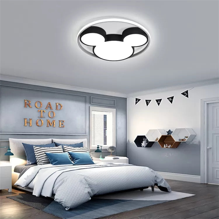 Modern Cartoon Mouse Ceiling Mount Light Acrylic Slim Ceiling Lamp for Kids Bedroom Clearhalo 'Ceiling Lights' 'Close To Ceiling Lights' 'Close to ceiling' 'Flush mount' Lighting' 17891