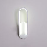 Black/White Sloped Half-Oblong Sconce Minimalist Acrylic LED Wall Mounted Light in Warm/White Light for Parlor Clearhalo 'Cast Iron' 'Glass' 'Industrial' 'Modern wall lights' 'Modern' 'Tiffany' 'Traditional wall lights' 'Wall Lamps & Sconces' 'Wall Lights' Lighting' 1789180