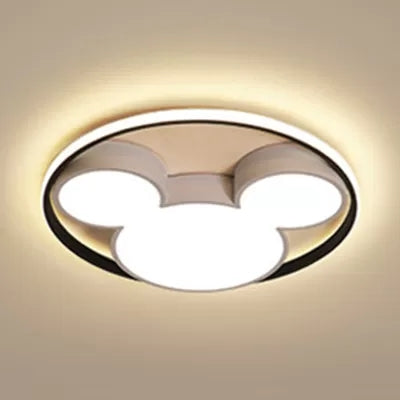 Modern Cartoon Mouse Ceiling Mount Light Acrylic Slim Ceiling Lamp for Kids Bedroom Clearhalo 'Ceiling Lights' 'Close To Ceiling Lights' 'Close to ceiling' 'Flush mount' Lighting' 17893