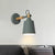 Bucket Bedside Sconce Lamp Metal 1 Bulb Nordic Style Wall Mount Light in Green and Wood Green Clearhalo 'Modern wall lights' 'Modern' 'Wall Lamps & Sconces' 'Wall Lights' Lighting' 1789405