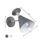 Rotatable Cone Wine Cup Wall Mounted Lamp Nordic Iron Single Bulb Grey/White Sconce Light with Wood Accent Clearhalo 'Modern wall lights' 'Modern' 'Wall Lamps & Sconces' 'Wall Lights' Lighting' 1789418
