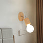 Open Bulb Mini Rotating Sconce Lamp Simplicity Wood Single Bedroom Wall Lighting Ideas Clearhalo 'Modern wall lights' 'Modern' 'Wall Lamps & Sconces' 'Wall Lights' Lighting' 1789489
