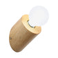 Wood Angled Pole Wall Mount Lamp Minimalist 1 Head Beige Sconce Lighting with Open Bulb Design Clearhalo 'Modern wall lights' 'Modern' 'Wall Lamps & Sconces' 'Wall Lights' Lighting' 1789494