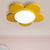 Bedroom Ceiling Light for Kids, Macaron Flush Mount Lighting with Acrylic Floral Shade Yellow Clearhalo 'Ceiling Lights' 'Close To Ceiling Lights' 'Close to ceiling' 'Flush mount' Lighting' 1790949