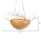 Kids Gold Pendant Light Branch Metal Chandelier with Bird Nest & Egg for Balcony Hallway Clearhalo 'Ceiling Lights' 'Chandeliers' 'Modern Chandeliers' 'Modern' Lighting' 1791109