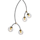 Metal Thin Twig Pendant Light with Ball Clear/Cream Glass Shade Living Room Creative Hanging Lamp in Black Clearhalo 'Ceiling Lights' 'Chandeliers' 'Clear' 'Industrial' 'Modern Chandeliers' 'Modern' 'Tiffany' 'Traditional Chandeliers' Lighting' 1791148