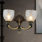 1/2-Light Wall Light Fixture Vintage Dome Clear Glass Wall Sconce with Curved Arm in Brass for Study 2.0 Brass Clearhalo 'Wall Lamps & Sconces' 'Wall Lights' Lighting' 1791229