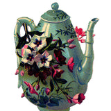 Flower Tea Kettle Mural Wallpaper Contemporary Non-Woven Materials Wall Covering