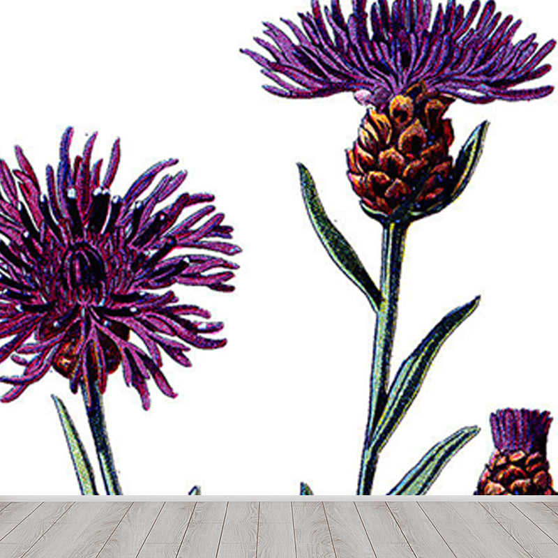 Purple Florentine Mural Wallpaper for Decoration Modern Living Room Wall Covering Clearhalo 'Wall Decor' 'Wall Mural' 1791783