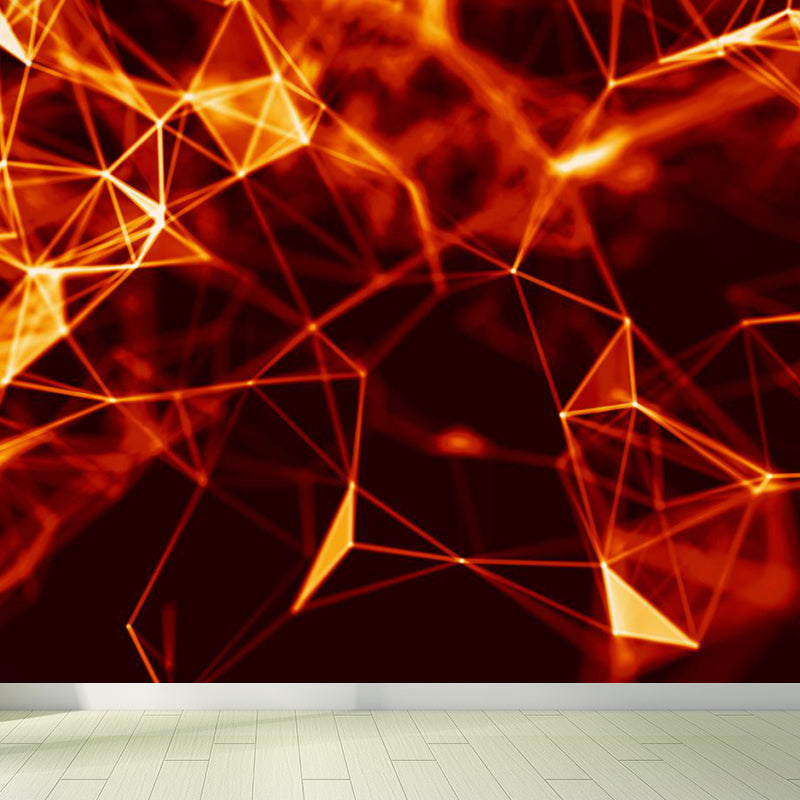 Abstract Pattern Mural Decal Modern Non-Woven Textured Wall Covering in Pastel Color Yellow Clearhalo 'Wall Decor' 'Wall Mural' 1791907