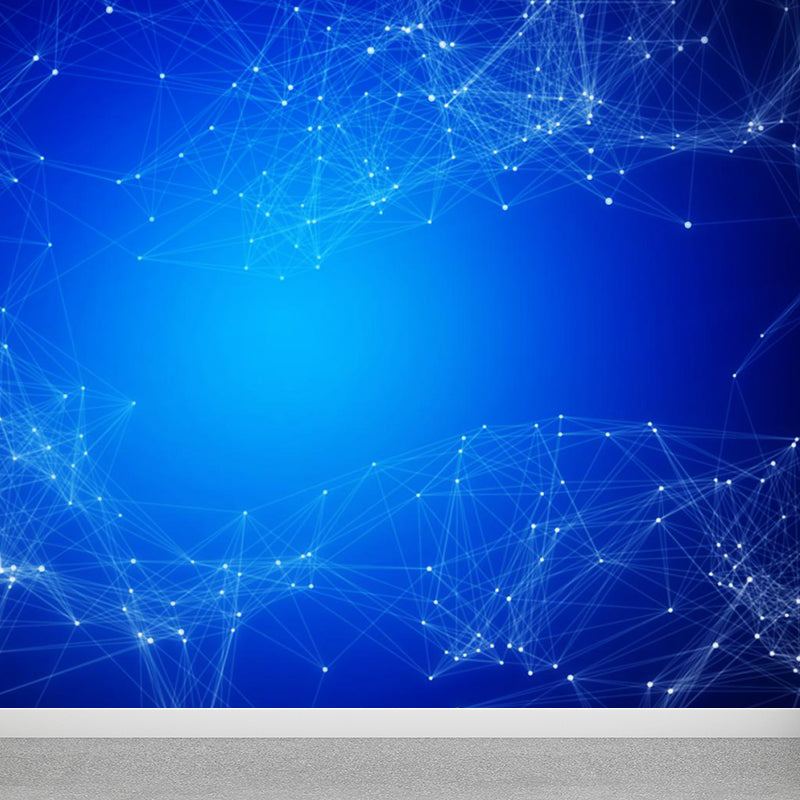 Abstract Pattern Mural Decal Modern Non-Woven Textured Wall Covering in Pastel Color Blue Clearhalo 'Wall Decor' 'Wall Mural' 1791912