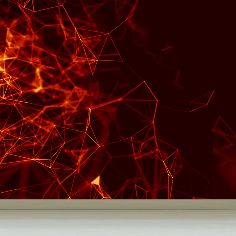 Abstract Pattern Mural Decal Modern Non-Woven Textured Wall Covering in Pastel Color Burgundy Clearhalo 'Wall Decor' 'Wall Mural' 1791917