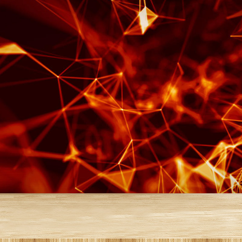 Magical Structure Diagram Wall Mural Contemporary Non-Woven Material Wall Covering Yellow Clearhalo 'Wall Decor' 'Wall Mural' 1791937