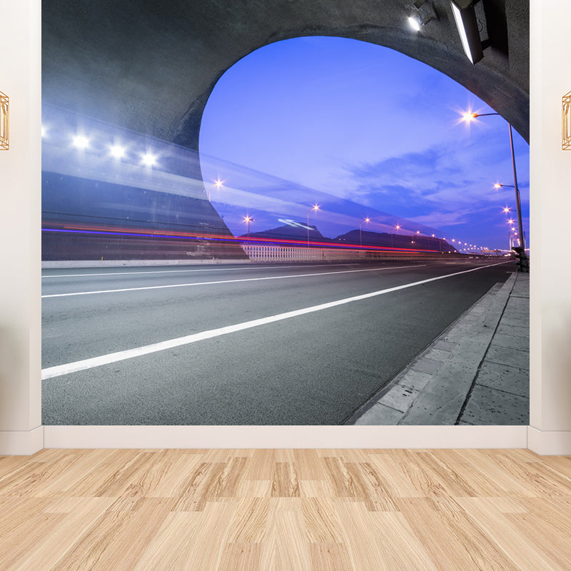 Tunnel Mural Wallpaper Light Color Novelty Style Wall Covering for Girls Bedroom Clearhalo 'Wall Decor' 'Wall Mural' 1791988