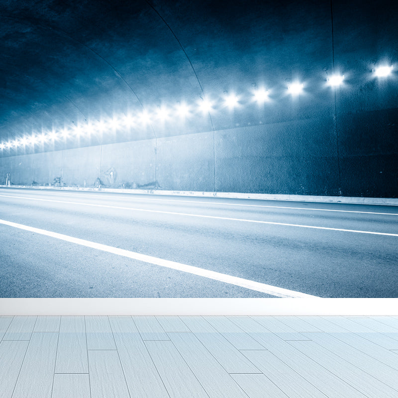 Tunnel Mural Wallpaper Light Color Novelty Style Wall Covering for Girls Bedroom Clearhalo 'Wall Decor' 'Wall Mural' 1791994