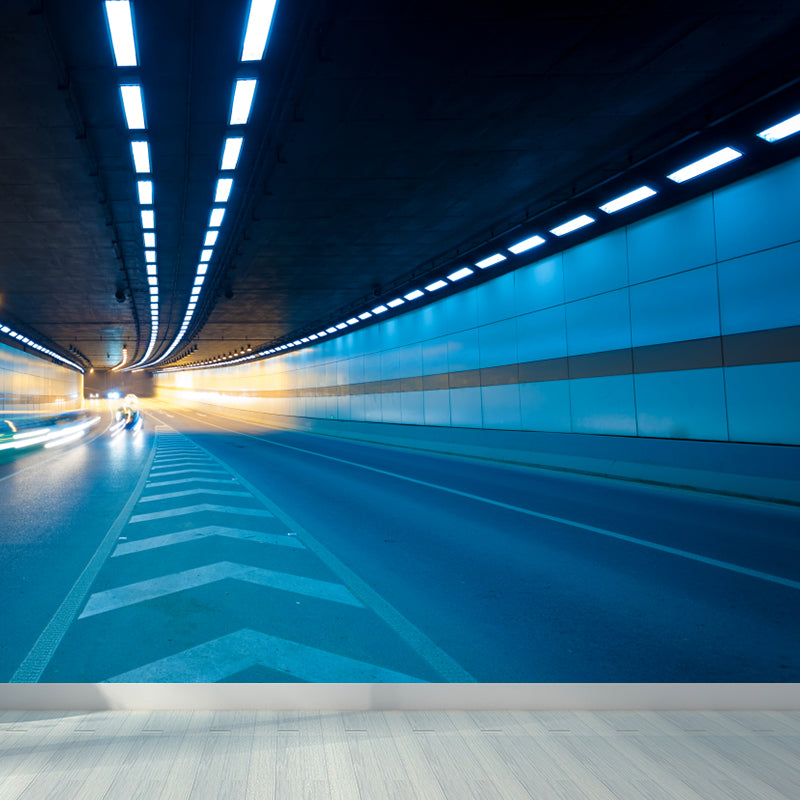 Creative Tunnel Mural Decal Pastel Color Waterproofing Wall Covering for Bathroom Clearhalo 'Wall Decor' 'Wall Mural' 1792003