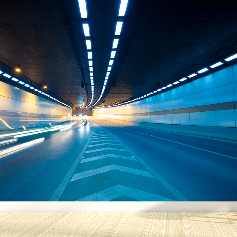 Creative Tunnel Mural Decal Pastel Color Waterproofing Wall Covering for Bathroom Clearhalo 'Wall Decor' 'Wall Mural' 1792004