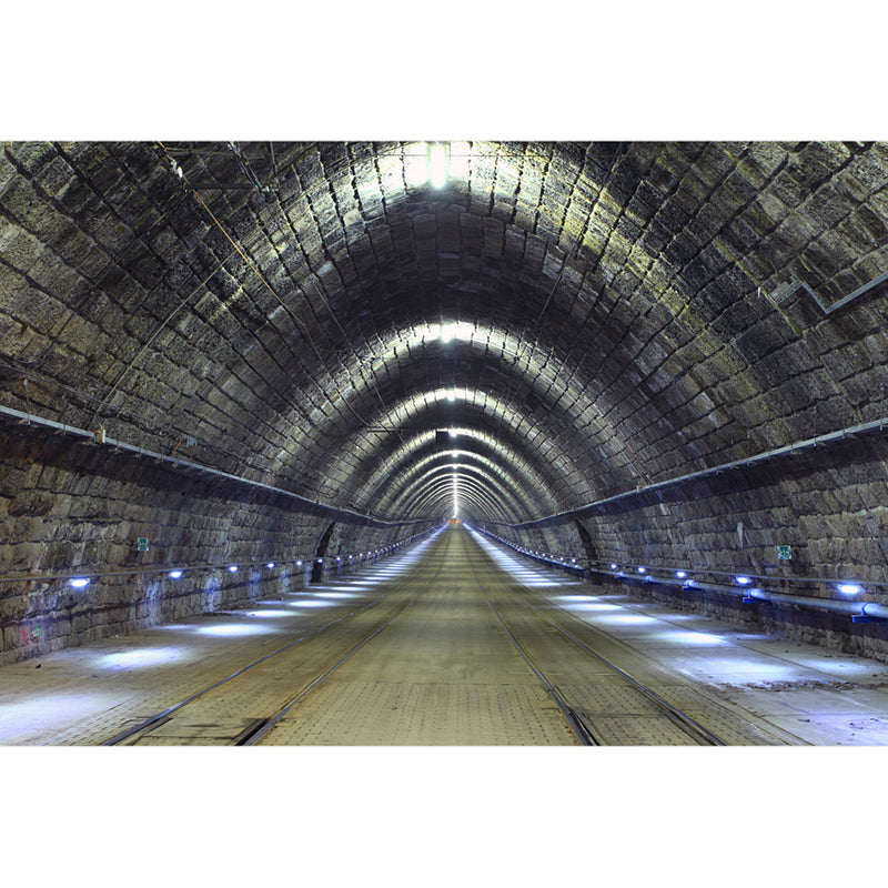 Creative Tunnel Mural Decal Pastel Color Waterproofing Wall Covering for Bathroom Clearhalo 'Wall Decor' 'Wall Mural' 1792010