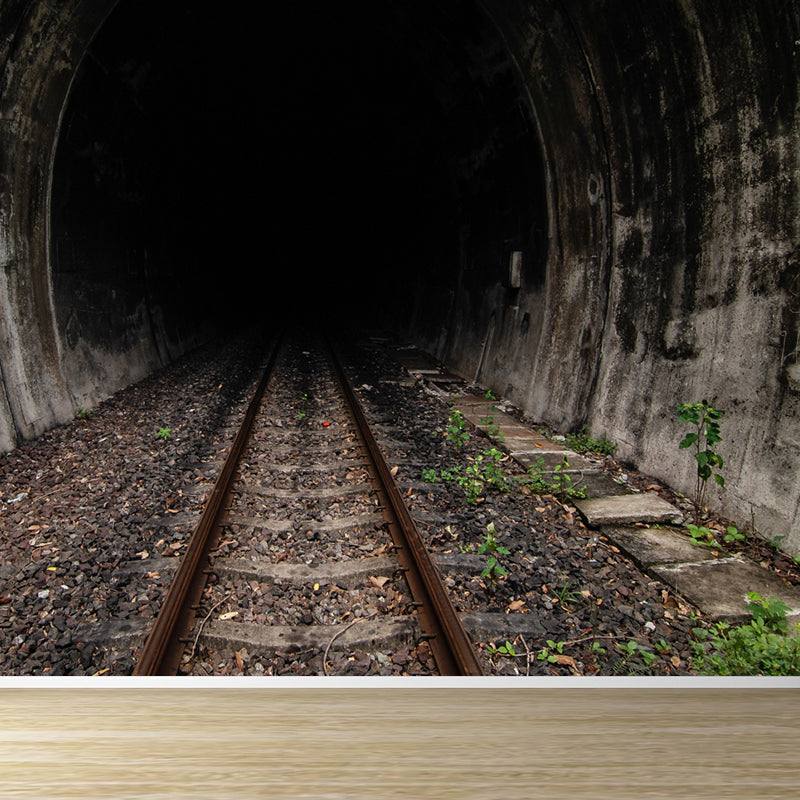 Creative Tunnel Mural Decal Pastel Color Waterproofing Wall Covering for Bathroom Clearhalo 'Wall Decor' 'Wall Mural' 1792013