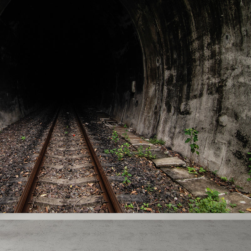 Creative Tunnel Mural Decal Pastel Color Waterproofing Wall Covering for Bathroom Clearhalo 'Wall Decor' 'Wall Mural' 1792014