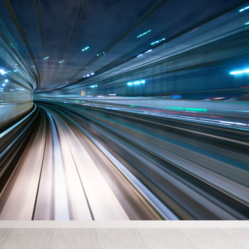 Creative Tunnel Mural Decal Pastel Color Waterproofing Wall Covering for Bathroom Clearhalo 'Wall Decor' 'Wall Mural' 1792019