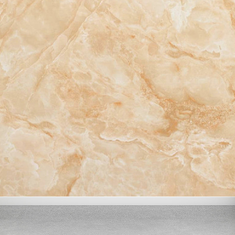 Extra Large Marble Effect Mural Soft Color Non-Woven Wall Art for Home Decor, Custom Beige Clearhalo 'Wall Decor' 'Wall Mural' 1792072
