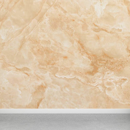 Extra Large Marble Effect Mural Soft Color Non-Woven Wall Art for Home Decor, Custom Beige Clearhalo 'Wall Decor' 'Wall Mural' 1792072